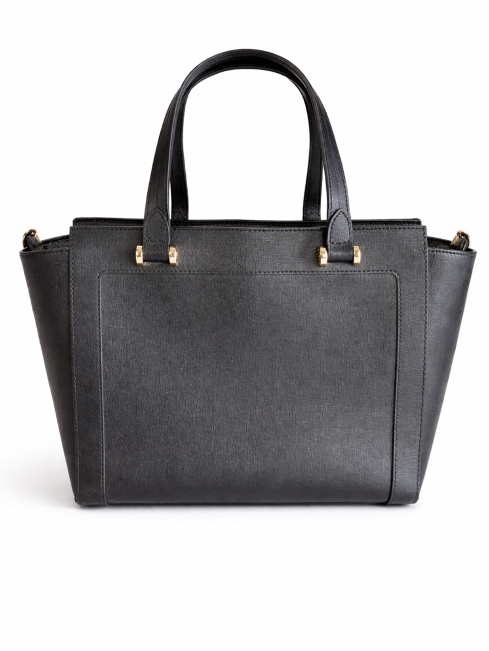 Furla Ginevra Leather Satchel in Onyx with Gold Hardware - Picture 2 of 11